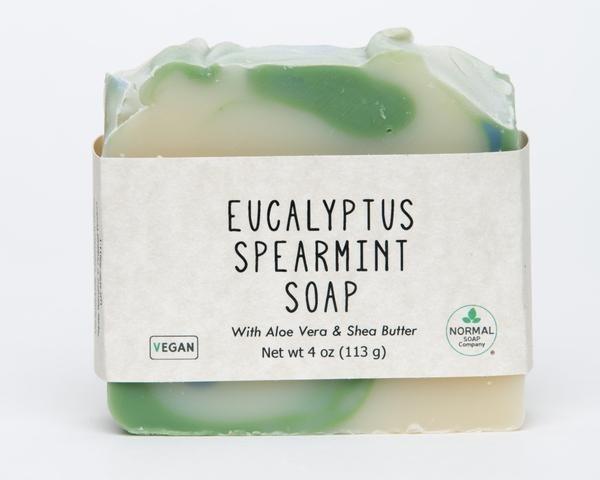 Eucalyptus Spearmint Handcrafted Soap featuring Organic Shea Butter and Eucalyptus and Spearmint Essential Oils