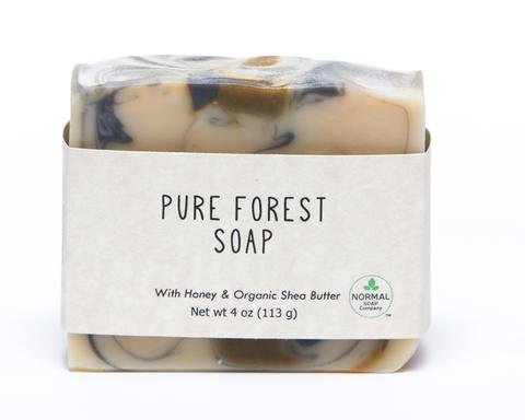Pure Forest Handcrafted Soap features Fir, Pine, and Cedarwood Essential Oils as well as Organic Shea Butter