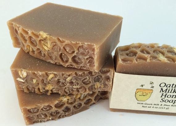 Oatmeal Milk and Honey Handmade Soap with Goat's Milk and Shea Butter