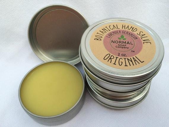 Botanical Hand Salve featuring Organic Botanicals infused in Beneficial Oils